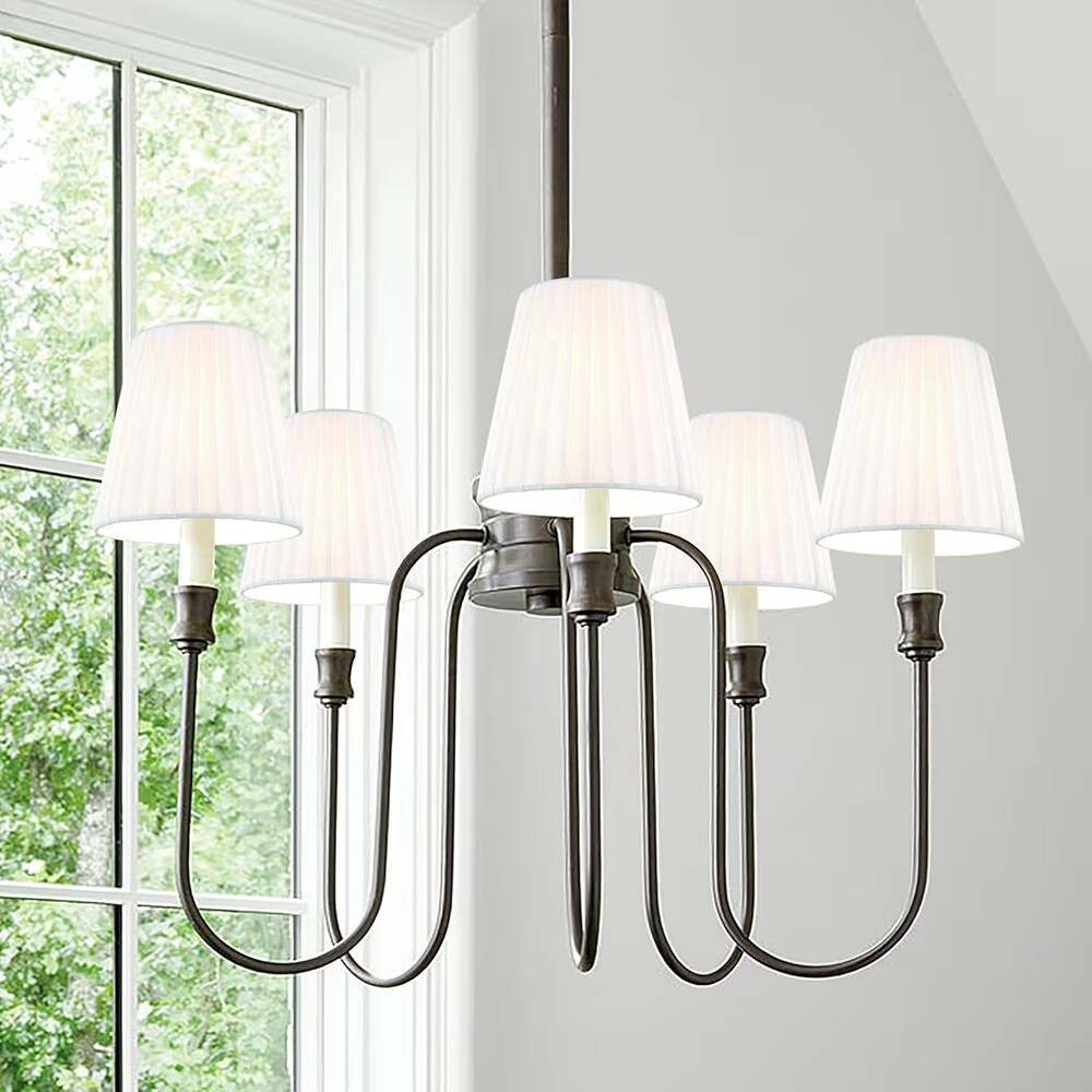 GO&SO Chandelier Lamp Shades - White Set Of 5